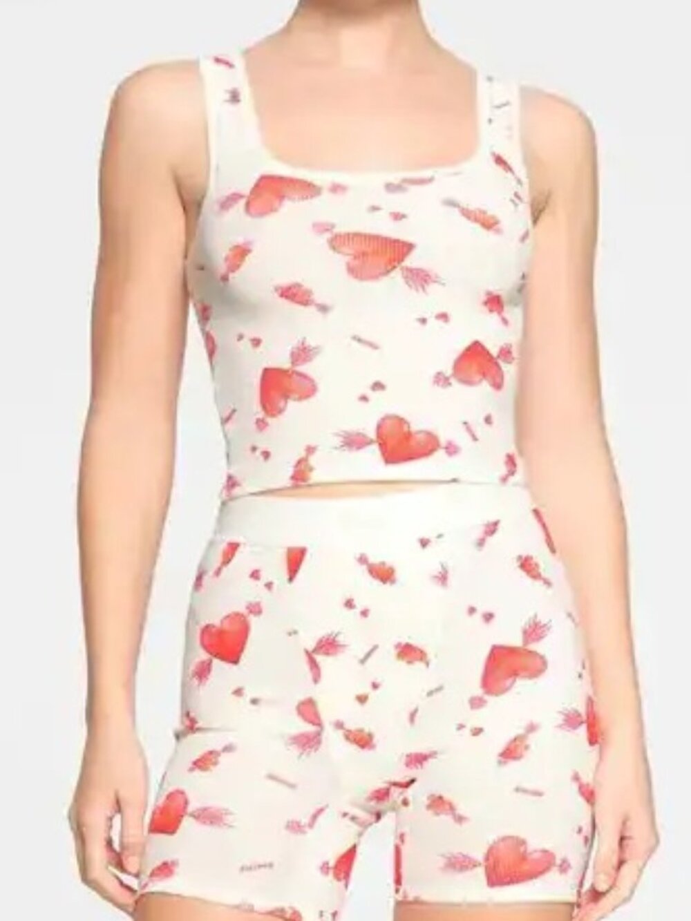 ❤️ SKIMS Cotton Rib Tank Heart and Arrow | L | NWOT🏷️